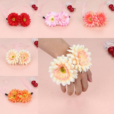 China Sitoy Natural Pastoral Style Bride Romantic Touch Cloth Wrist Flower Decor for sale