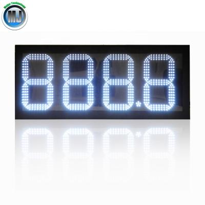 China Hot Selling Outdoor Double Side Display 888.8 White LED Gas Station Price Board With Remote Control for sale