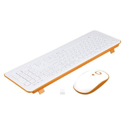 China 2.4G USB OEM factory chocolate wireless keyboard and mouse combo for sale