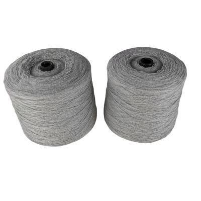 China High Tenacity China Polyester Colored Spinning Recycled Wool Yarn Wholesale 32s/2 Gray Manufacturer for sale