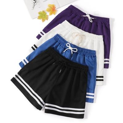 China Anti-wrinkle fashion women running sports shorts Quick-drying fitness plus size yoga running gym short yoga elastic waist shorts for sale