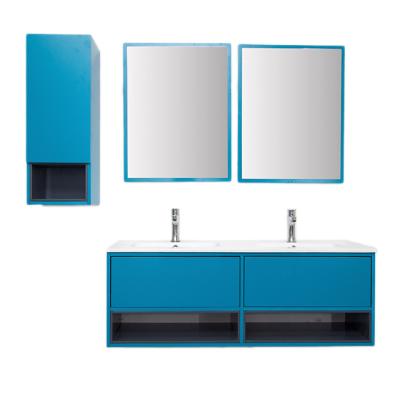 China Factory Direct Double Sink MDF Bathroom Cabinet Modern Bathroom Cabinet Enviroment Friendly for sale