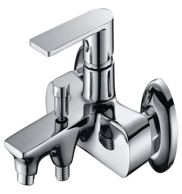 China With Slide Bar CE Handle Brass Chrome Shower Bath Wall Mounted Single Mixer Tap for sale