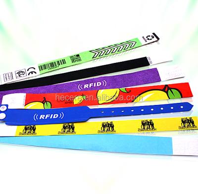 China Kindergarten Event Programmable Chip Paper Passive Identification RFID 13.56 MHz Wristband Wristband for sale