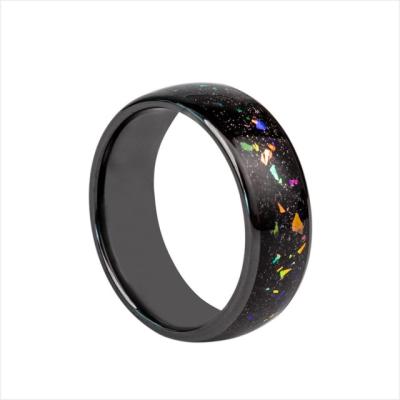 China Waterproof / Waterproof Logo RFID Cool Double Sided NFC UID CUID 1K Changeable Custom Smart Ring For Woman / Man for sale