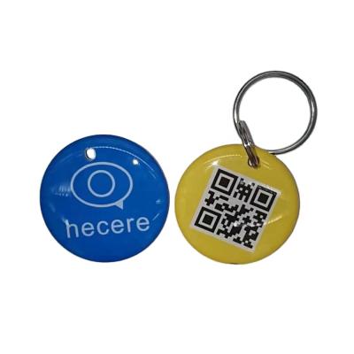 China Waterproof Pet ID Tag Waterproof/Waterproof Reusable RFID Animal Tag with QR Code for sale