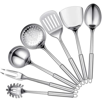 China 2021 Sustainable Newcomers Customized Private Label 7 Piece Luxury Stainless Steel Kitchen Cookware Set Accessories Custom Tools for sale