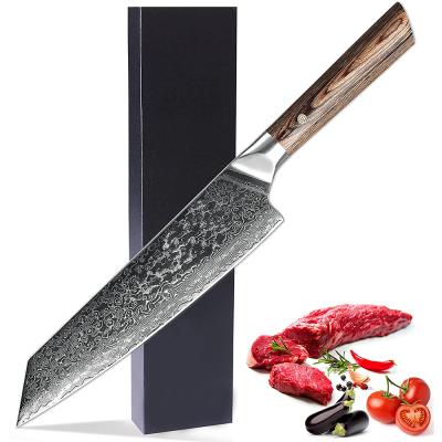 China Sustainable Professional Japan 8 Inch VG-10 Damascus Stainless Steel High Carbon Kitchen Cooking Chef Knife Wooden Handle Luxury Gift Box for sale