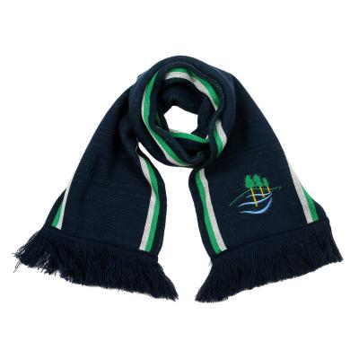 China Winter Sport Football Club Fan Soft Smooth Comfortable Hot Selling Acrylic Knitted Warm Scarf for sale