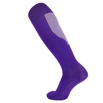 China Breathable Colorful Sports Logo Anti Slip Football Athletic Custom Football Socks for sale