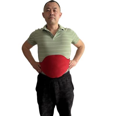 China Polyester Red Padded Santa Belly Adult Christmas Costume Accessory - One Size for sale