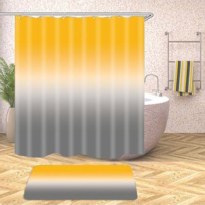 China Factory Direct Sale Sustainable Shower Curtain Hook Shower Curtain Set For Bathroom for sale