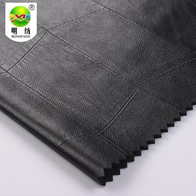 China Wholesale Embossed Double Side Faux Leather Fabric Waterproof For Clothing for sale