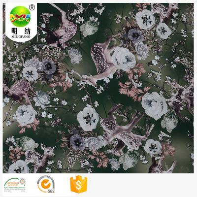 China Polyester Anti-static Wholesale Satin Silk Digital Printed Fabric for sale