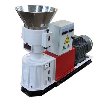 China Biomass pellet making SKJ2-300 300-500kg/h flat die woodpellet mill biomass pellet machine for sale