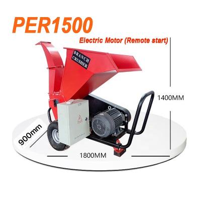 China Mobile Wood Chipper Shredder PER1500 11kw Small Wood Waste Home Use for sale