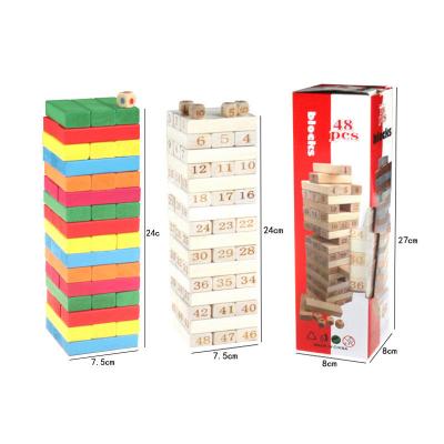 China Hot Selling Pure Wood Amazon Tower Sliver Numbers 1 - 499 Free Sample Wooden Tumbling Table Games for sale