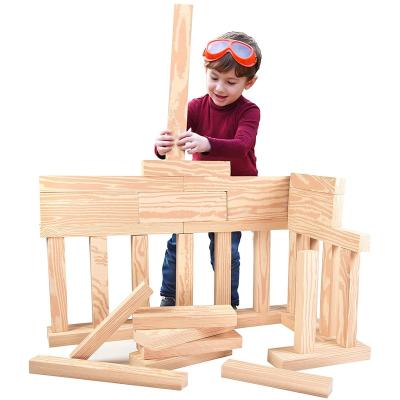 China Children's Building Blocks Wooden Building Toy Wood Blocks Wooden Building Toys for sale