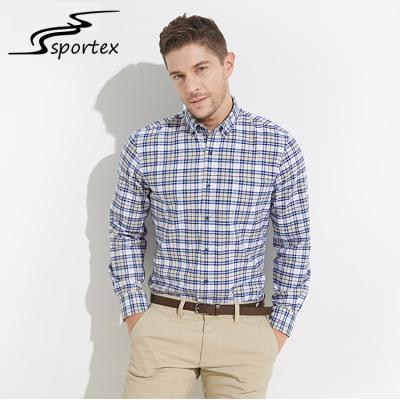 China Winter Flannel Mens Casual Brushed Shirt Custom Colors Anti Pilling Featuring for sale