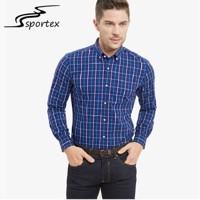 China Mano de la tela del encogimiento de las camisas formales masculinas largas de la manga/lavable a máquina antis en venta