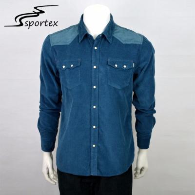 China Corduroy Flannel Casual Outdoor Clothing Male Adults Age Group Woven Shirts for sale