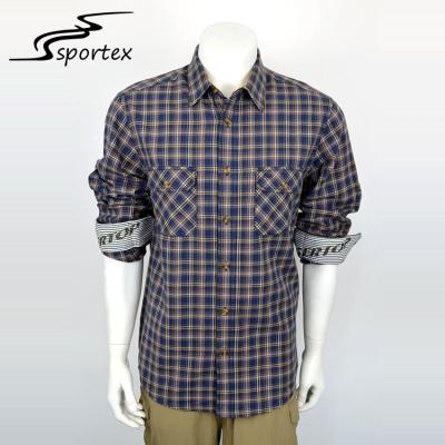 China Cotton Grid Combination Woven Casual Shirts Male Adults Age Group With Free Samples for sale