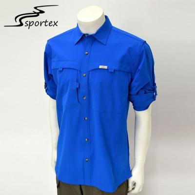 China Sublimation Industrial Work Shirts Polyester / Spandex 4 Sides Stretch Material for sale