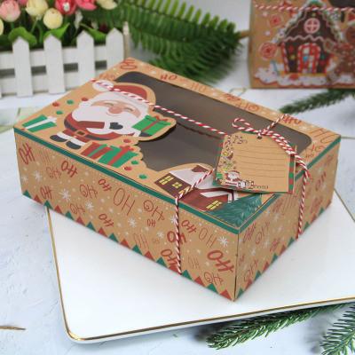 Cina Contenitore di regalo delicato di 22x15x7cm Kraft con la finestra per il regalo di Chirsmas in vendita