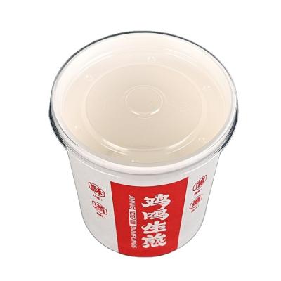 China New Modern Thick Kraft Paper Bowl Soup Bucket 32 ​​Ounce Round Paper Bowl Takeout Paper Bowl for sale