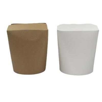 China Disposable Lunch Box Kraft Paper Round Paper Bowl Food Disposable Custom LOGO Packed Bottom Paper Box for sale