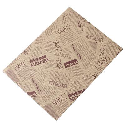 China Customized Logo And Size Printed Greaseproof Food Grade Burger Paper Greaseproof Meat Wrapping PE Coated Paper , Sandwich Wrap Paper for sale