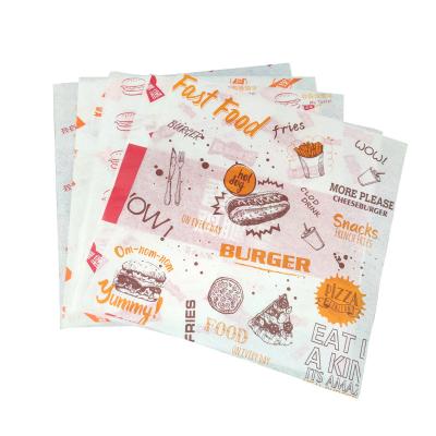 China High Quality Food Grade Oil Proof Custom Greaseproof Hamburger Sandwich Wrapping Paper for sale