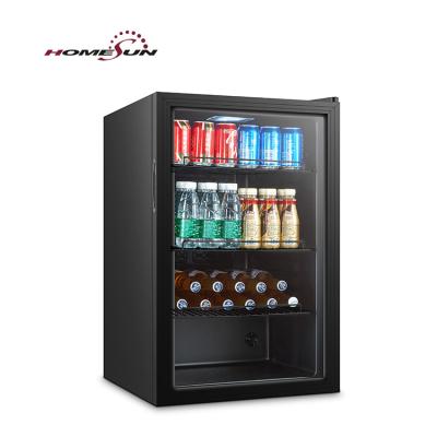 China BG-115 COMPRESSOR Hotel Mini Drink Fridge With Transparent Door For Cola Cans for sale