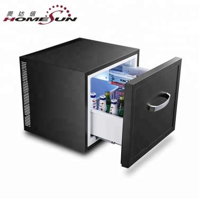 China Thermoelectric 30L Wholesale Low Noise Hotel Door Drawer Automatic Foam Minibar for sale