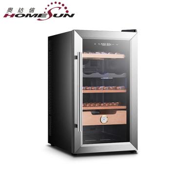 China Custom Wooden Shelves Technology Cigar Storage Cabinet Thermoelectric Cooling Refrigerator “facotry” for sale