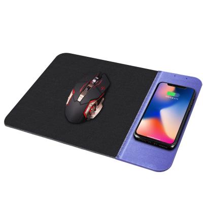 China Eco-friendly warm rubber fabric multifunctional sellPU wireless mouse pad for phone charging 3 in 1 logo wireless charger station for sale