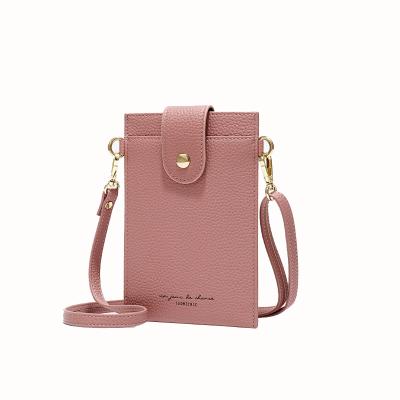 China custom Anti-drop logo button cell phone cross - body bag for girls mini phone bag cross - body bag for sale