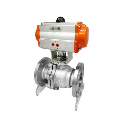 China High Quality Custom Wholesale Chinese Pneumatic Flanged Stainless Steel Ball Valve General Standards Dn15-dn100 for sale