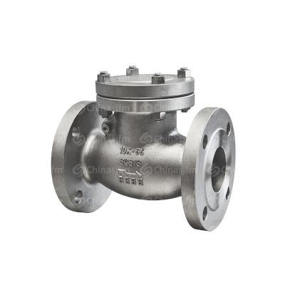 China Wholesale Custom Valve Manufacturer H44W-10K JIS Wholesale Custom Flanged Stainless Steel Swing Check Valve for sale