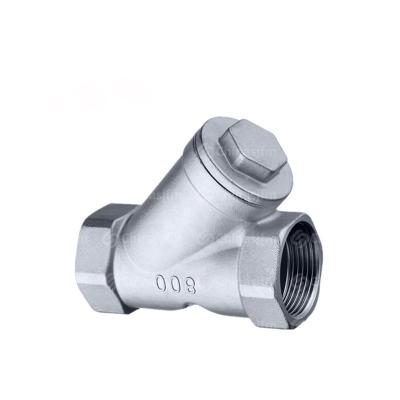 China Custom Factory Supply CF8M CF8 Stainless Steel Female Thread Y Type Filter Valve Strainer for sale