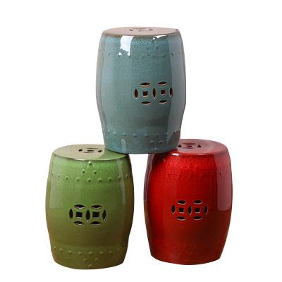 China Convertible Fancy Shoe Kiln Jingdezhen Ottoman Foot Changing Ceramic Stool for sale