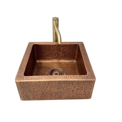 China Manufacturer Antique Bronze Wash Basin Bathroom Sink Modern Copper Countertop Basin for sale