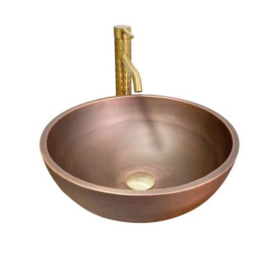 China 100% handcrafted high quality modern luxury round bronze sink sink for sale for sale