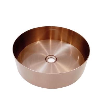 China Modern handcrafted bronze round bathroom basin countertop sink for sale for sale