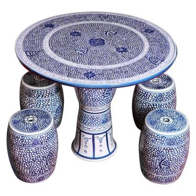 China Wholesale Jingdezhen Garden Chair Convertible Hand Painted Ceramic Table Set n for sale