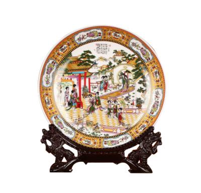 China High Quality Chinese Automotive Antique Hanging Plate Ceramic Charger Plates Wedding Decoration for sale