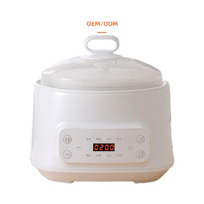 China Lid Material: Ceramic Outer Pot Material: Plastic Durable Detachable Coated Electric Industrial Ceramic Slow Cooker Low Noise Soup Maker for sale