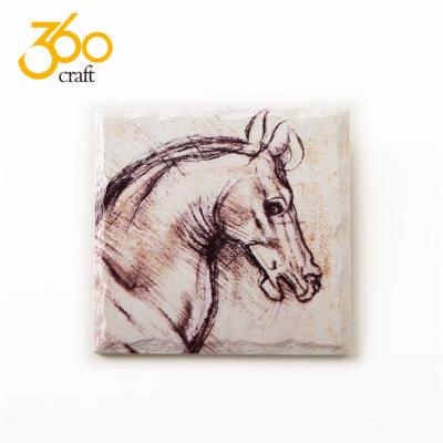 China White Blank Slate Ceramic Coaster Viable For Sublimation for sale