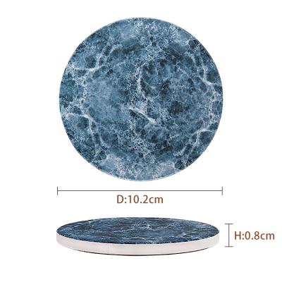 China Sustainable Hot Selling Customized Ceramic Absorbent Cup Coaster Set for sale