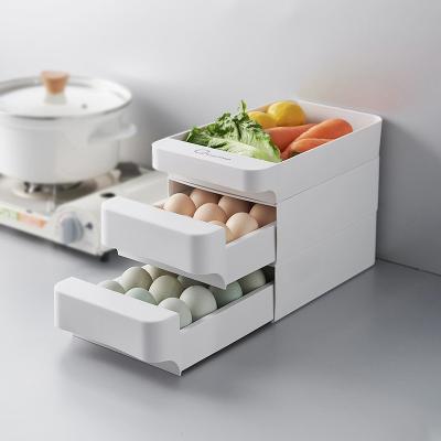 China Freshness Keeping Best Selling Goods Using Foldable Plastic 3-Layer Egg Container Egg Box Storage Storage Box for sale